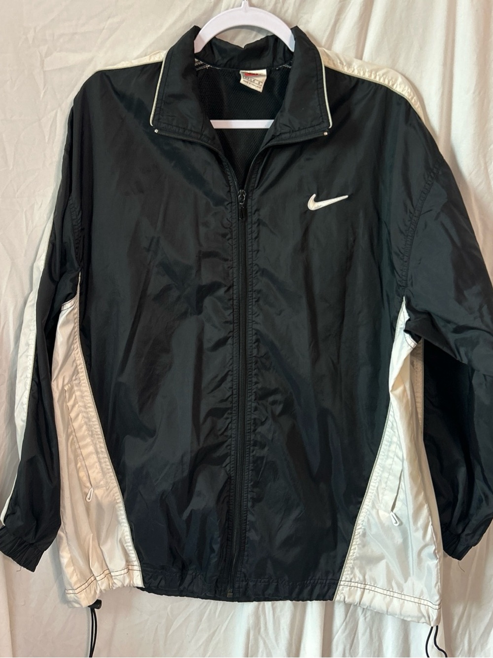 RETRO Nike Black and White Men's Zip Windbreaker Jacket